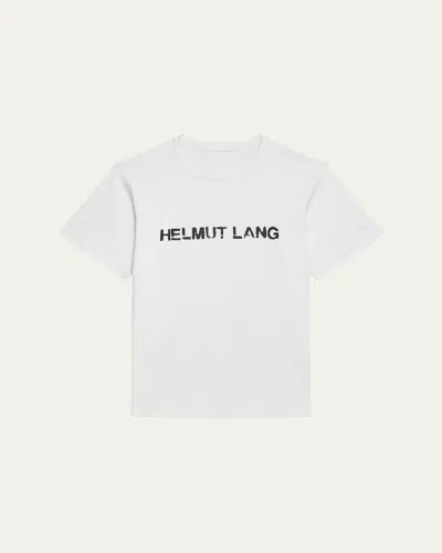 Helmut Lang Heavyweight Stencil Logo Graphic T-shirt In White