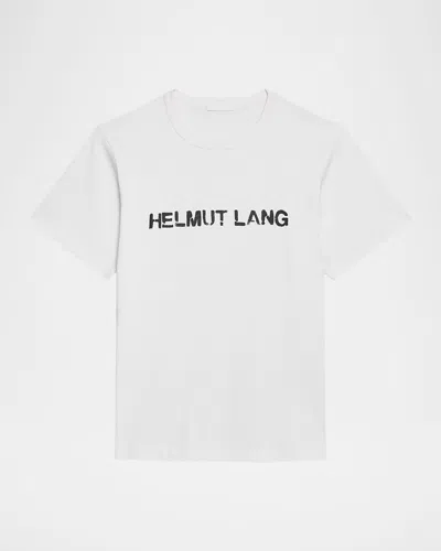 Helmut Lang Heavyweight Stencil Logo Graphic T-shirt In White