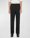 Helmut Lang Flat Front Relaxed Fit Dress Pants In Black