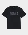 Helmut Lang Short Sleeve Logo Graphic Tee In Black