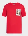 Helmut Lang Men's River Postcard T-shirt In Brdx