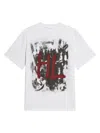 Helmut Lang Men's Scribble Cotton Crewneck T-shirt In White