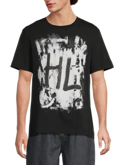 Helmut Lang Scribble Tshirt In Black