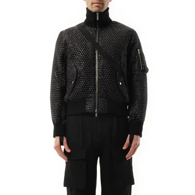 HELMUT LANG MEN'S SEATBELT BUBBLE BOMBER JACKET