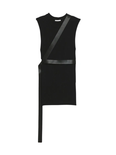 Helmut Lang Men's Seatbelt Rib-knit Tank Top In Black