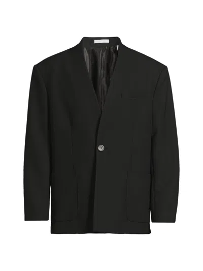 Helmut Lang Men's Shawl Driver Wool Blazer In Black