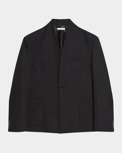 Helmut Lang Men's Shawl-lapel Single-breasted Blazer In Black