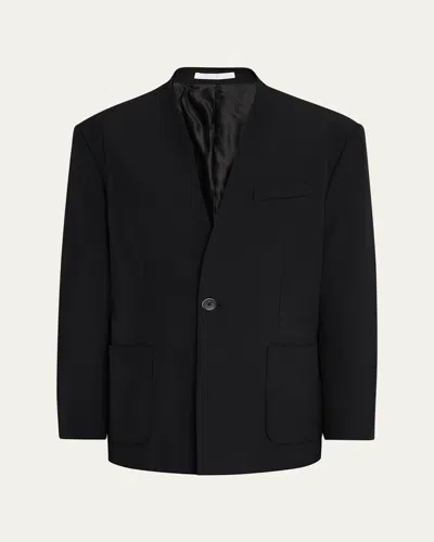 Helmut Lang Men's Shawl-lapel Single-breasted Blazer In Black