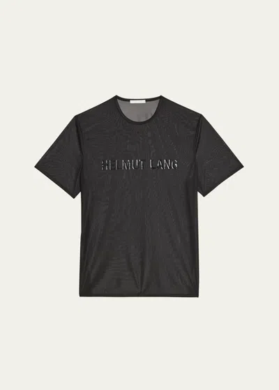 Helmut Lang Men's Sheer Logo T-shirt In Black