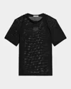 Helmut Lang Mesh Logo Tee In Black