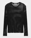 Helmut Lang Men's Sheer Vertical Ribbed Top