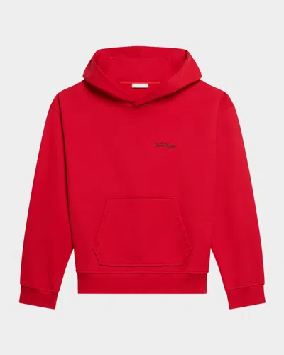 Helmut Lang Men's Sketch Hoodie In Red