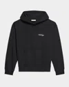 Helmut Lang Sketch Compact Cotton Graphic Hoodie In Black