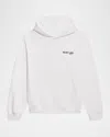 Helmut Lang Ski Map Compact Fleece Graphic Hoodie In White