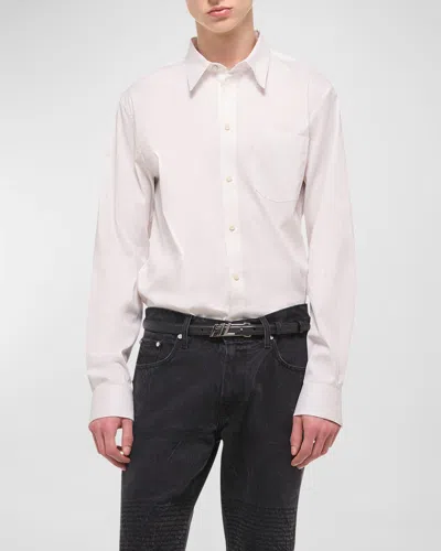 Helmut Lang Men's Solid Sport Shirt In White