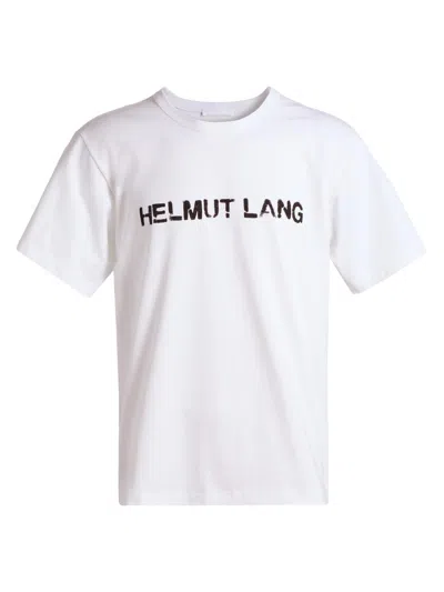 Helmut Lang Heavyweight Stencil Logo Graphic T-shirt In White