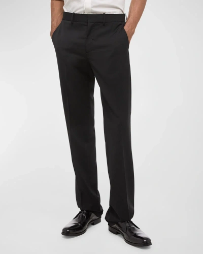 Helmut Lang Men's Straight-leg Crepe Suit Pants In Black