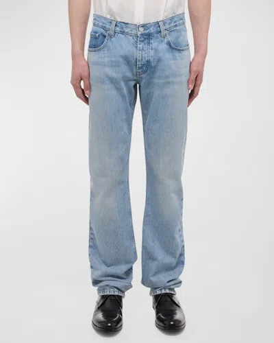 Helmut Lang Men's Straight-leg Jeans In Light Indigo
