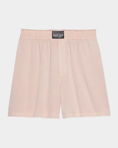 Helmut Lang Men's Stretch Cotton Pull-on Shorts In Pink