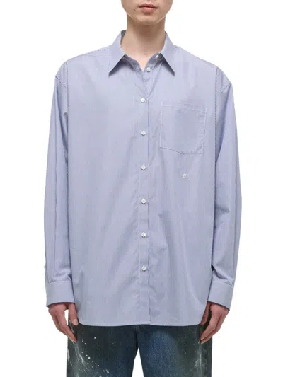 Helmut Lang Oversized Shirt In Blue Stripe