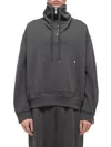 Helmut Lang Men's Suitcase Funnelneck Sweatshirt In Black Sand