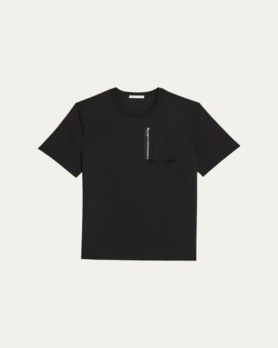 Helmut Lang Black Heavyweight Pocket And Zipper T-shirt