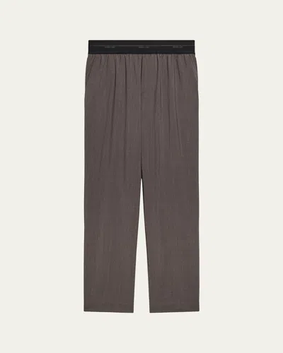 Helmut Lang Men's Tapered Pull-on Trousers In Light Brown Melange