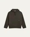 Helmut Lang Men's Terry Side-zip Oversized Hoodie In Seaweed