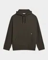Helmut Lang Men's Terry Side-zip Oversized Hoodie In Seaweed
