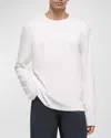Helmut Lang Men's Oversized Long-sleeve Logo Tee In White