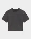 Helmut Lang Garment Dyed Upstate Raw Edge Tee In Blk