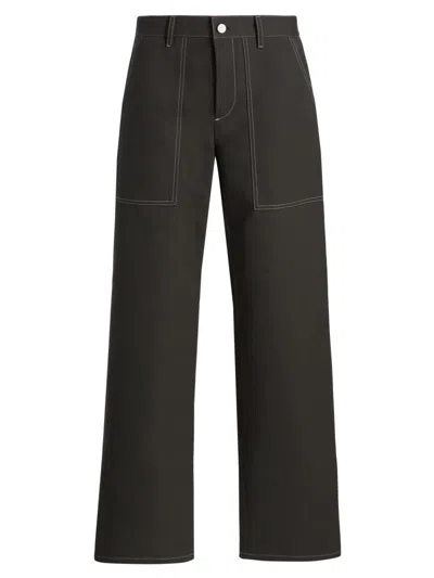 Helmut Lang Men's Utility Cotton Pants In Gray
