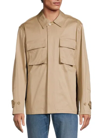 Helmut Lang Men's Utility Shirt Jacket In Khaki