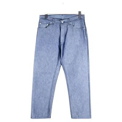 Pre-owned Helmut Lang Men's Vintage Shiny Blue Jeans, Size 31, Excellent