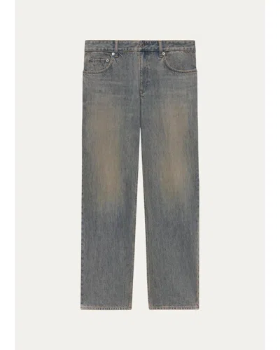 Helmut Lang Men's Vintage Wash Straight-fit Jeans In Blue