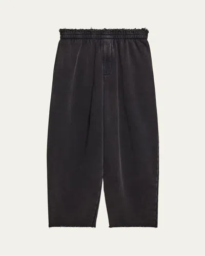 Helmut Lang Men's Washed Terry Cocoon Sweatpants In Blk