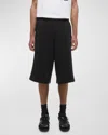 Helmut Lang Men's Wide-leg Gusset Shorts In Black