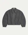 Helmut Lang Shell Relaxed Fit Bomber Jacket In Gray