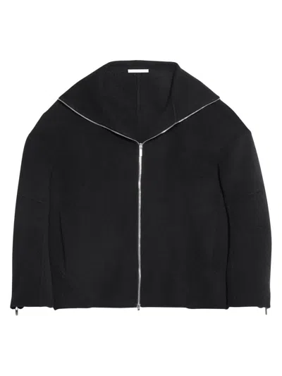 Helmut Lang Men's Wool Hooded Coat In Black