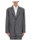 Helmut Lang Single-breasted Tailored Blazer In Grey