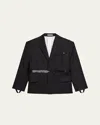 Helmut Lang Men's Zip Driver Blazer In Black