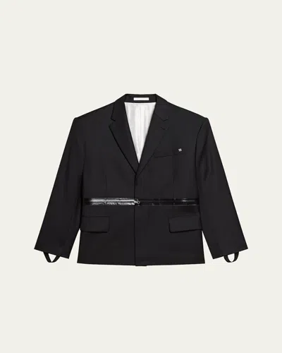 Helmut Lang Men's Zip Driver Blazer In Black