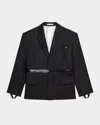 Helmut Lang Men's Zip Driver Blazer In Black
