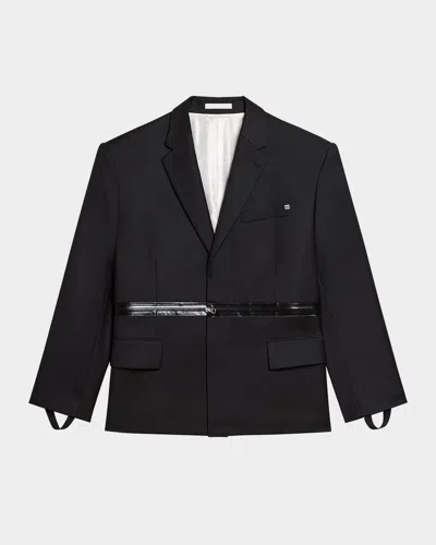 Helmut Lang Men's Zip Driver Blazer In Black