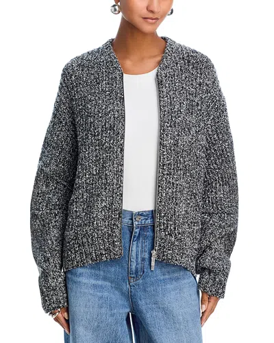 Helmut Lang Merida Wool Blend Cardigan In Blue