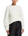 Helmut Lang Textured Merino Wool Blend Sweater In White