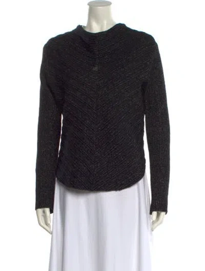 Pre-owned Helmut Lang Merino Wool Crew Neck Sweater In Black