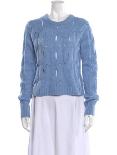 Pre-owned Helmut Lang Merino Wool Crew Neck Sweater In Blue