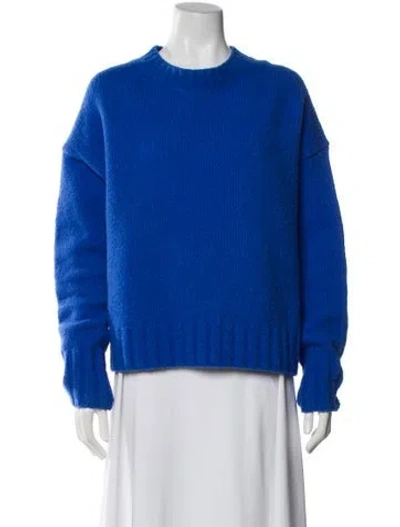 Pre-owned Helmut Lang Merino Wool Crew Neck Sweater In Blue