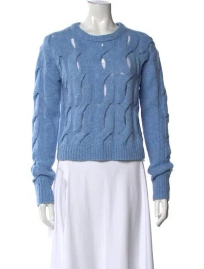 Pre-owned Helmut Lang Merino Wool Crew Neck Sweater In Blue